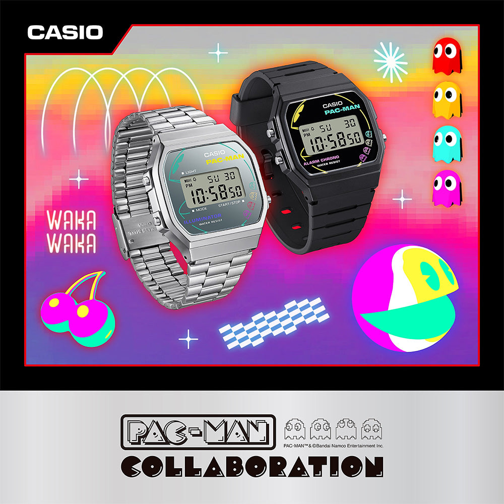 Casio Retro Men's Limited Edition Pac-Man Digital Wrist Watch, F-91WPC-1ADR