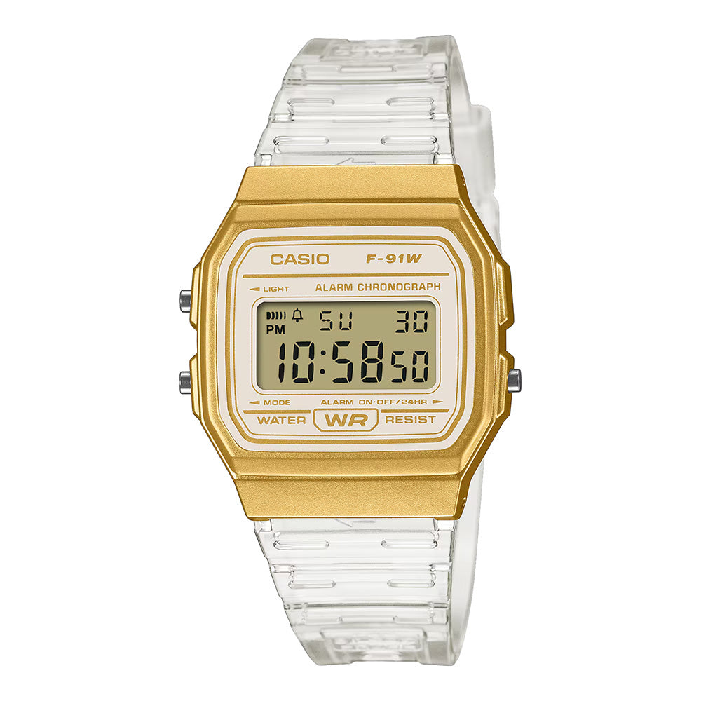 Casio Retro Translucent Digital Wrist Watch, F-91WS