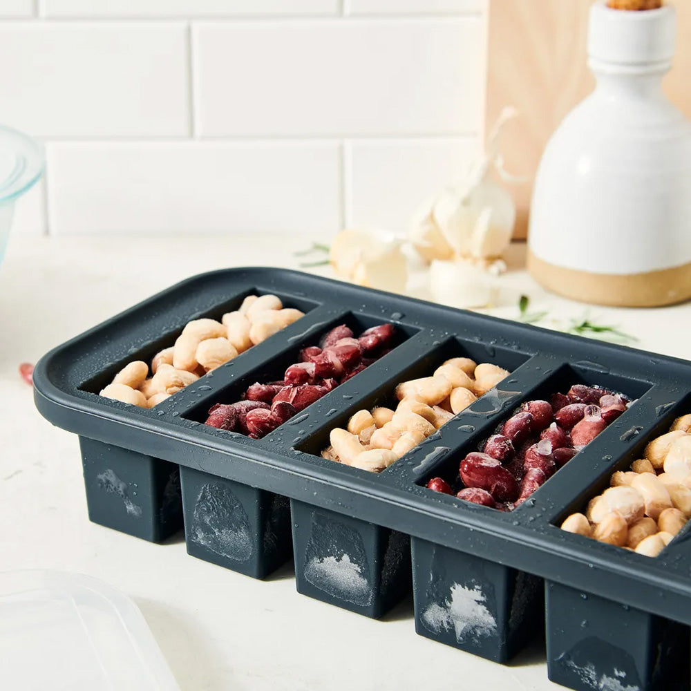 Souper Cubes Half Cup Silicone Food Storage Tray with Lid