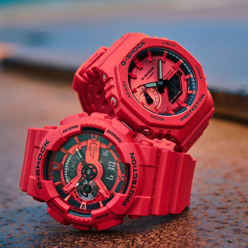 Casio G-Shock C-Core Men's 200m AnaDigi Wrist Watch, GA-2100RRB-4ADF