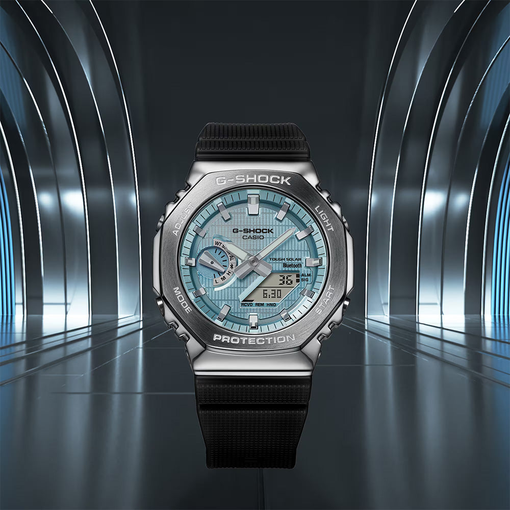 Casio G-Shock Metal Solar 200m BT AnaDigi Wrist Watch, GBM-2100A