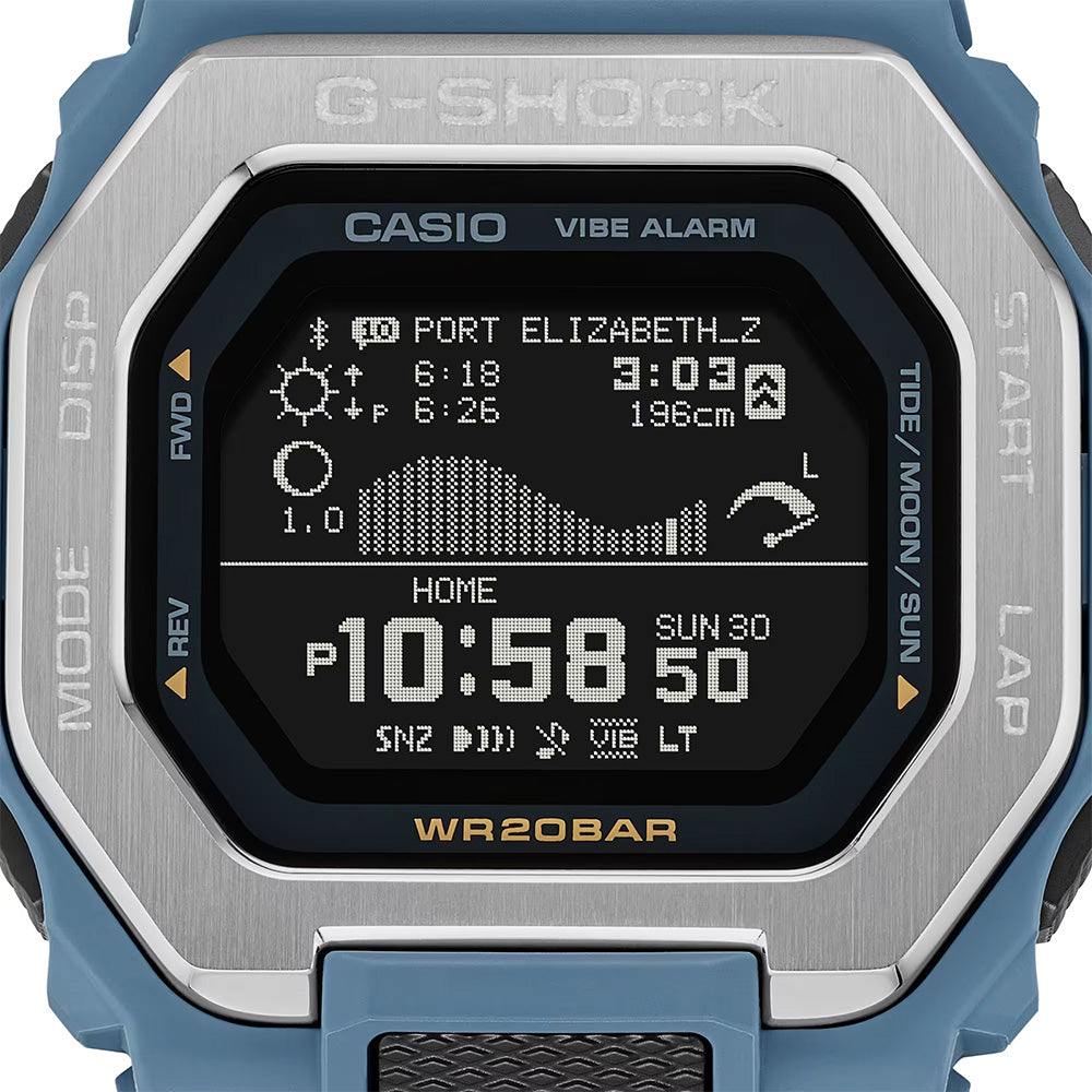 Casio G-Shock G-Lide Men's 200m Bluetooth Digital Wrist Watch, GBX-100-2ADR