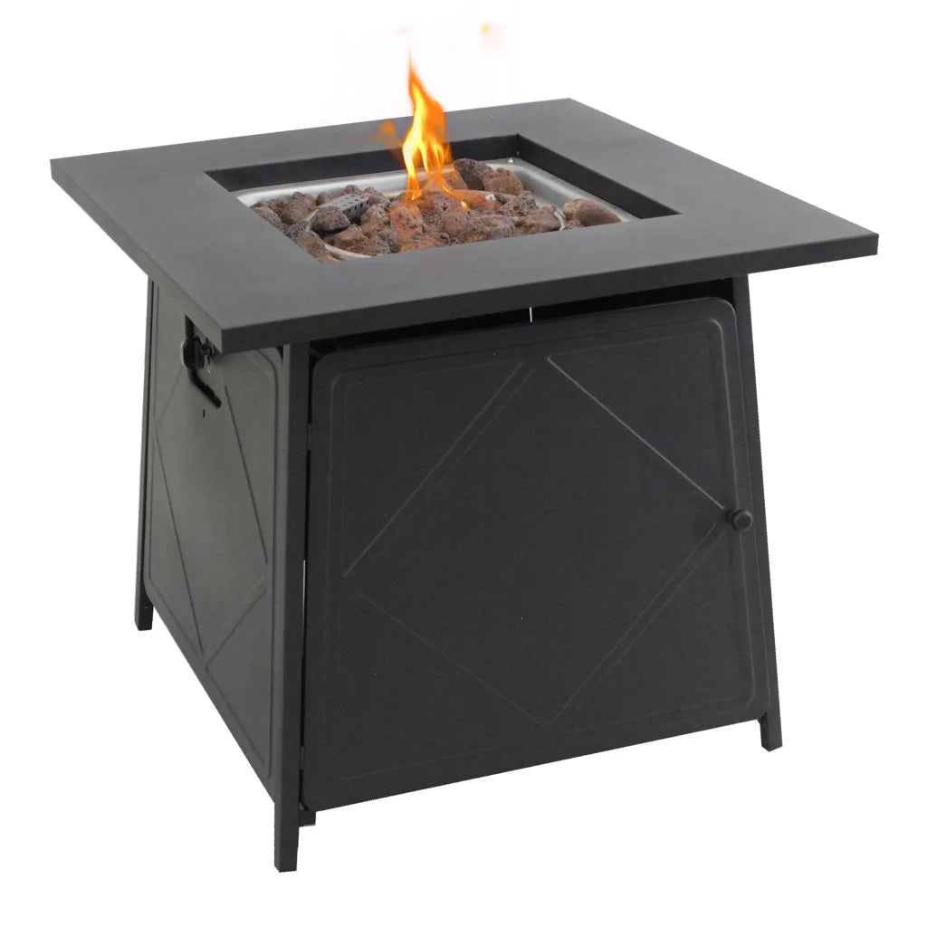 Alva Gas Fire Table with Lava Rocks & Lid