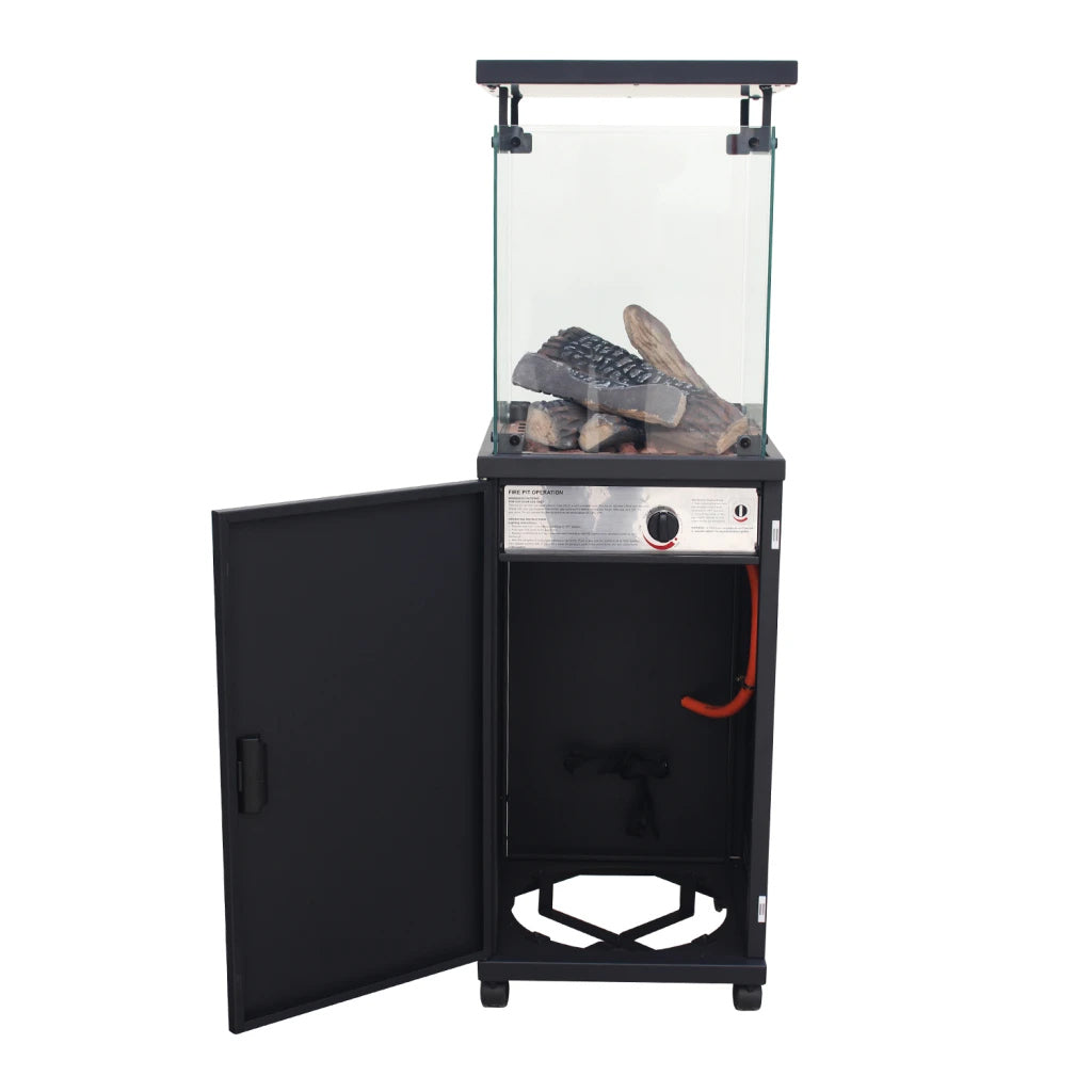 Alva Short Stand Gas Fire Pit Log Heater