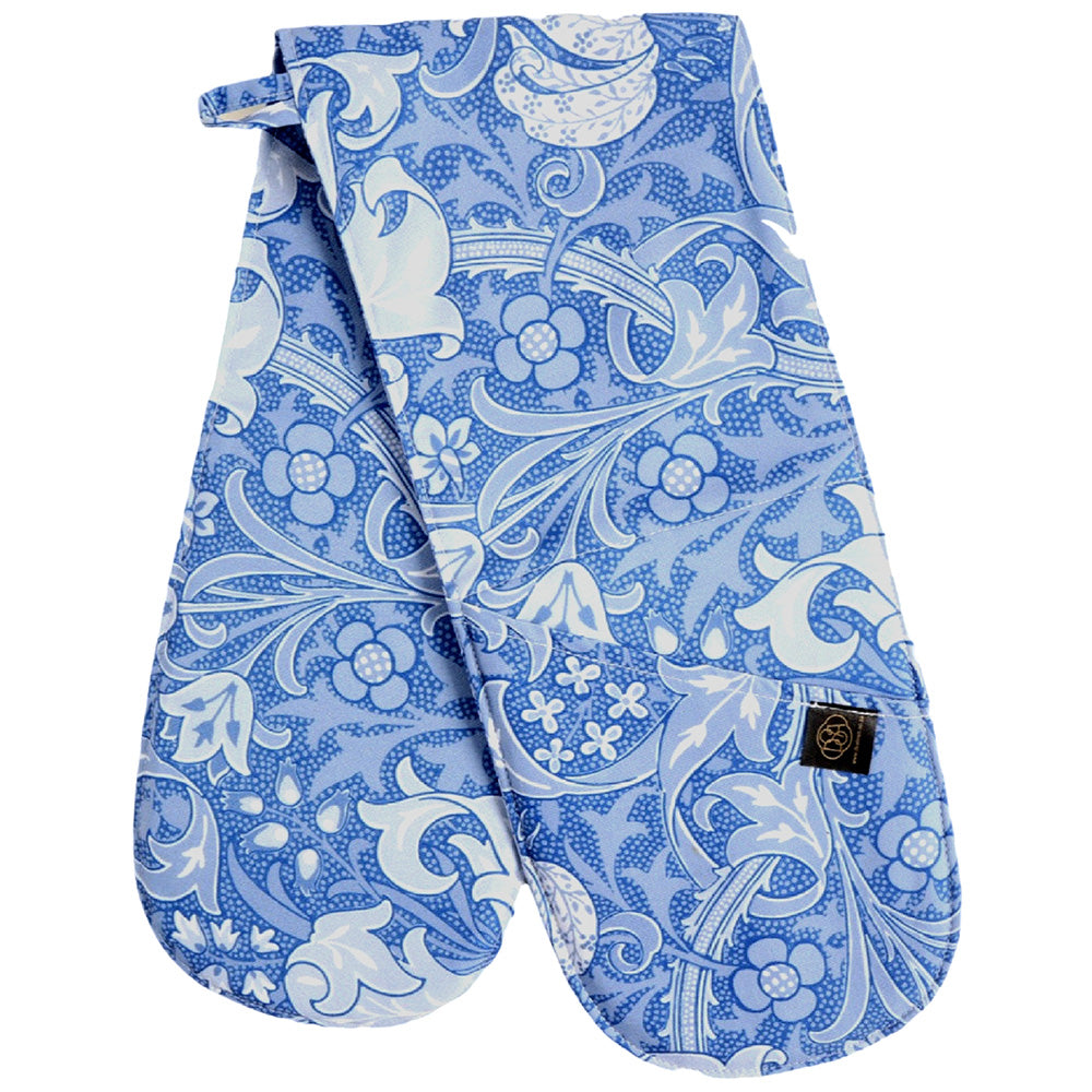 DSA Linen William Morris Golden Lily Blue Double Oven Glove