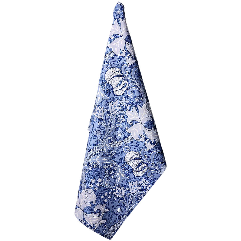 DSA Linen William Morris Golden Lily Blue Tea Towel