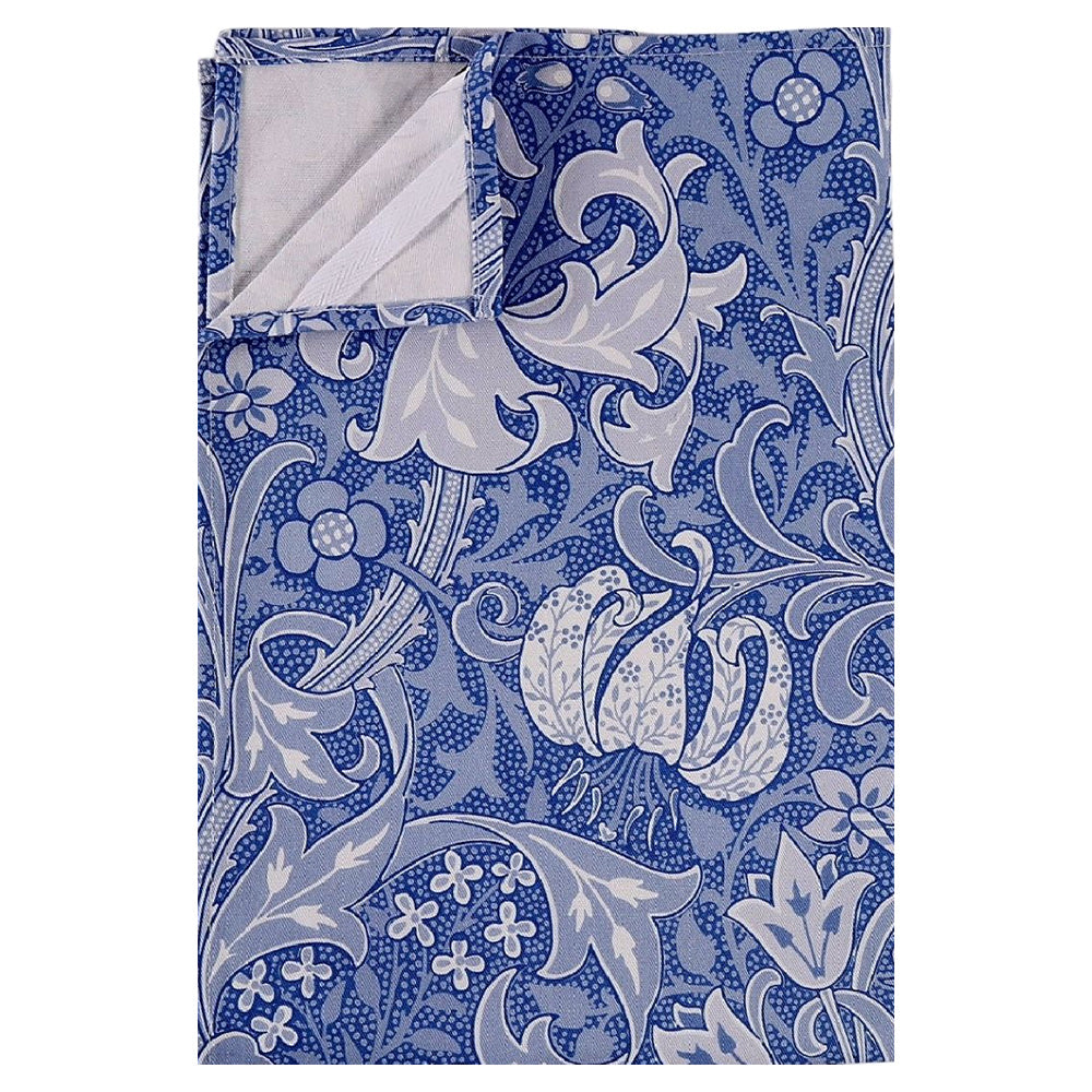 DSA Linen William Morris Golden Lily Blue Tea Towel
