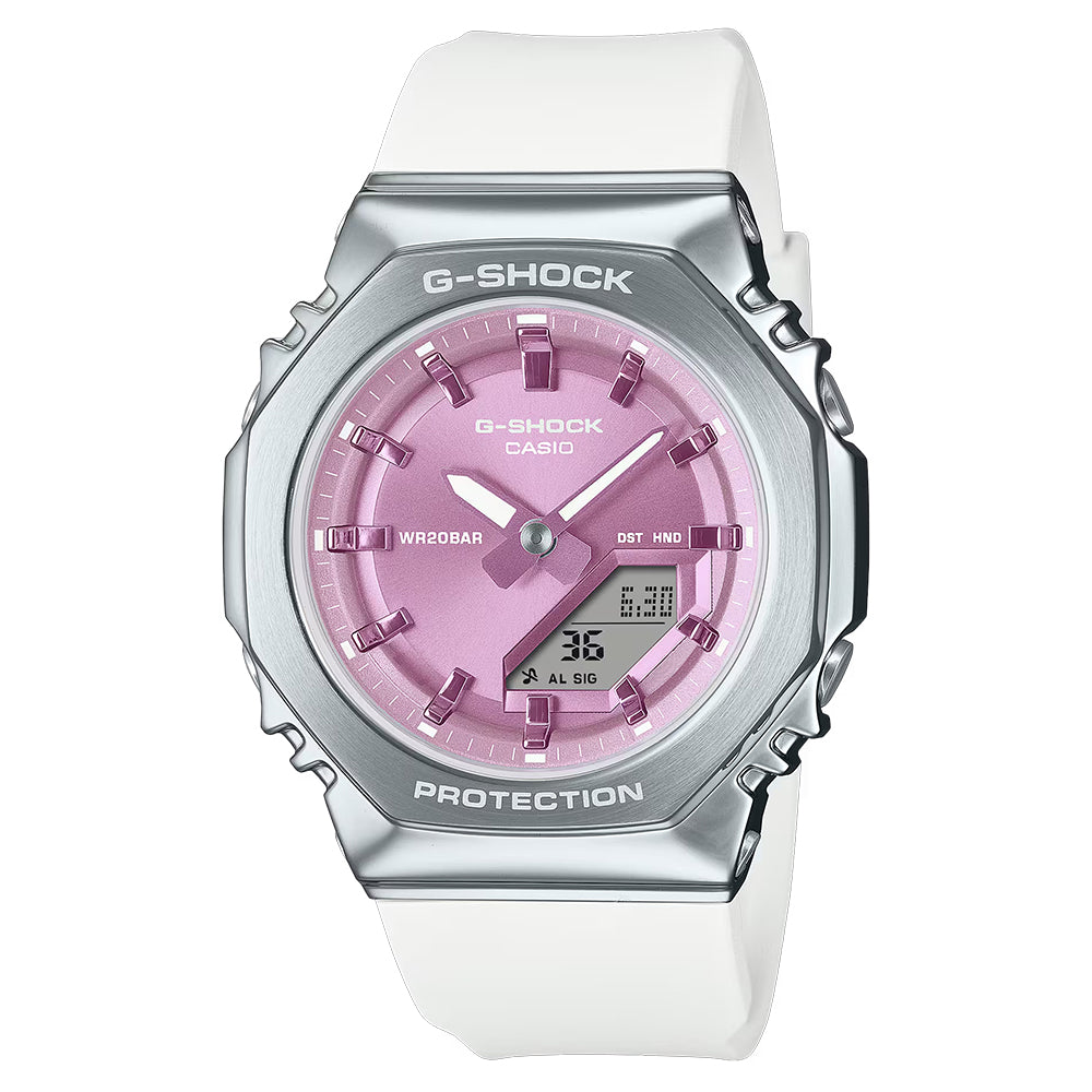 Casio G-Shock Women's 200m AnaDigi Watch, GM-S2110 - Pastel Pink