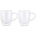 Maxwell & Williams Blend Double Wall Glass Mugs, Set Of 2