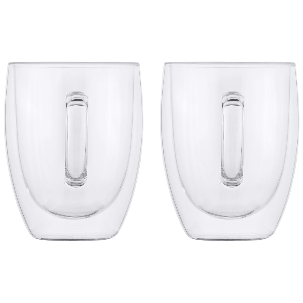 Maxwell & Williams Blend Double Wall Glass Mugs, Set Of 2