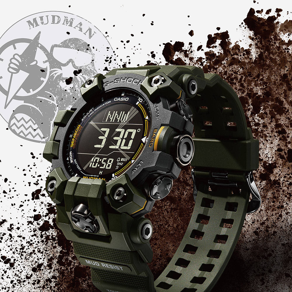 Casio G-Shock Mudmaster 200m AnaDigi Triple Sensor Wrist Watch, GW-9500