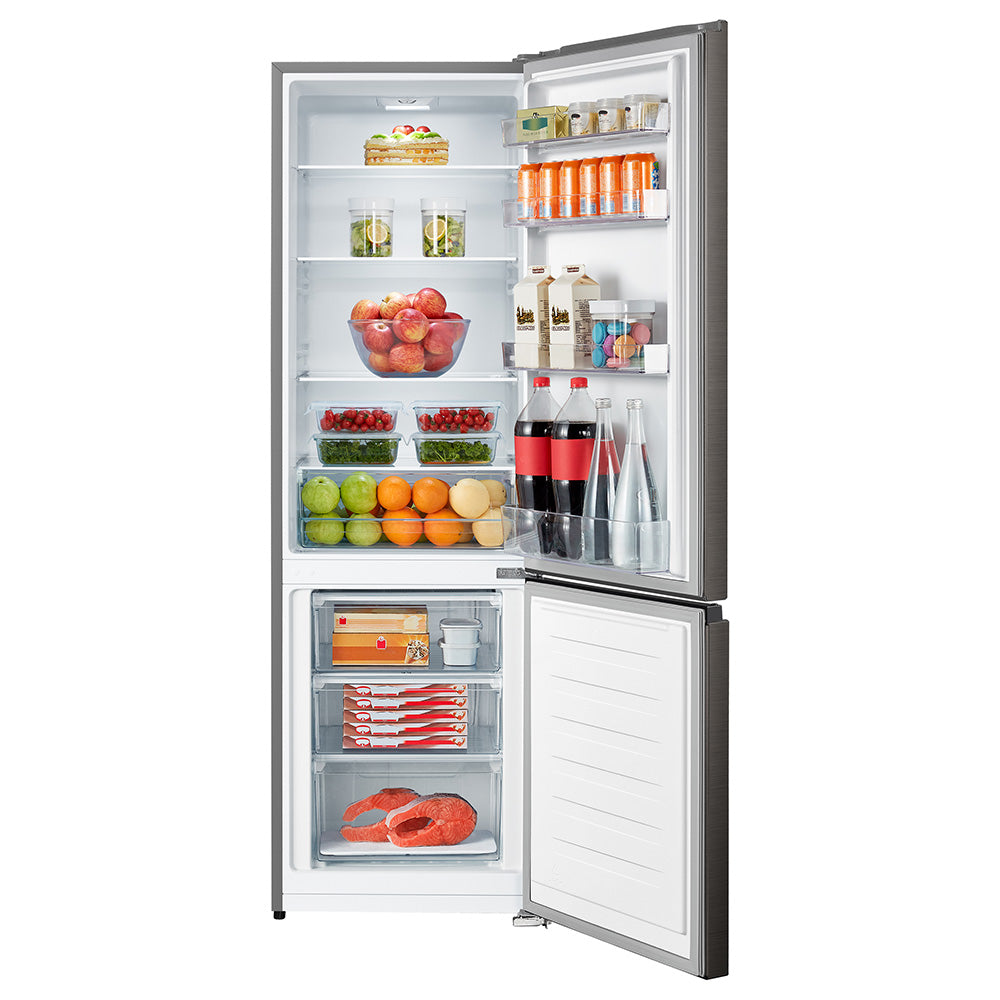 Hisense 264L Titanium Inox Combi Refrigerator, H370BIT