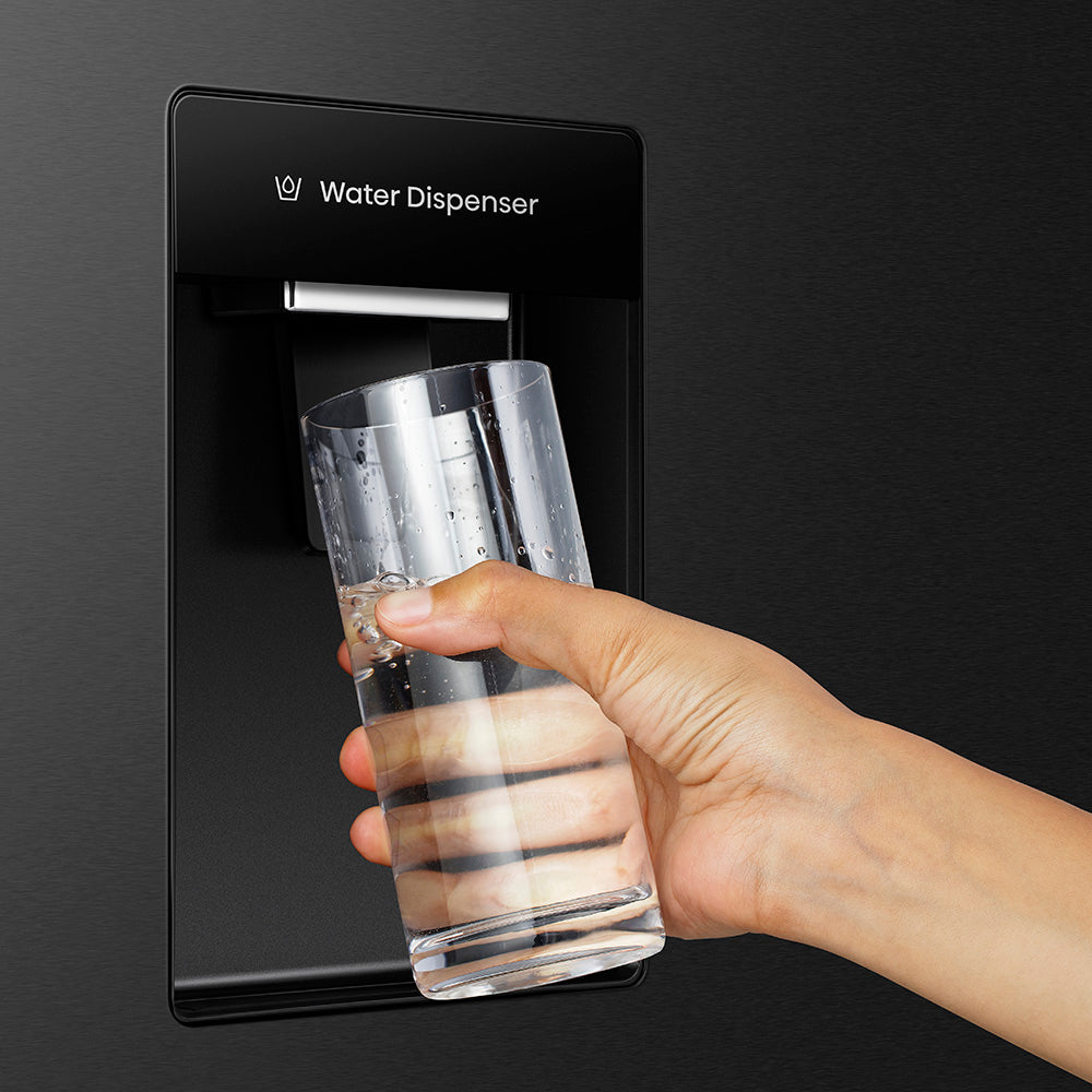 Hisense 500L Black Bottom Mount Refrigerator with Water Dispenser, H630BSB-WD