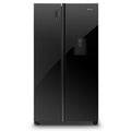 Hisense 512L Combi Side By Side Black Glass Refrigerator with Water Dispenser, H670SMIB-WD