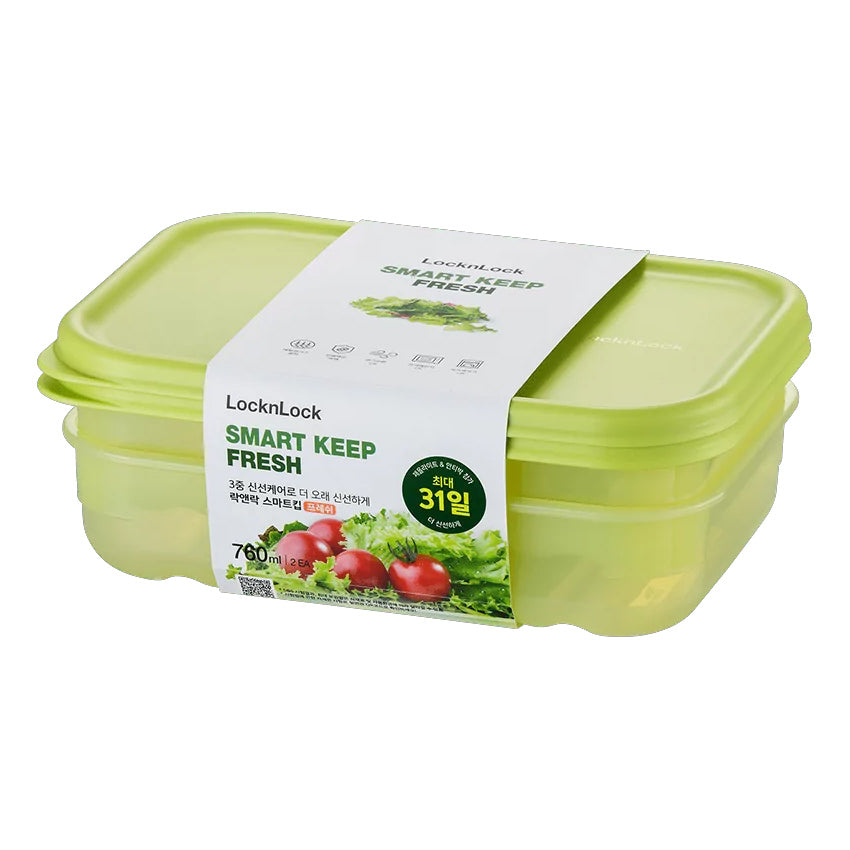 LocknLock FreshBlock Set of 2 Storage Containers, 760ml