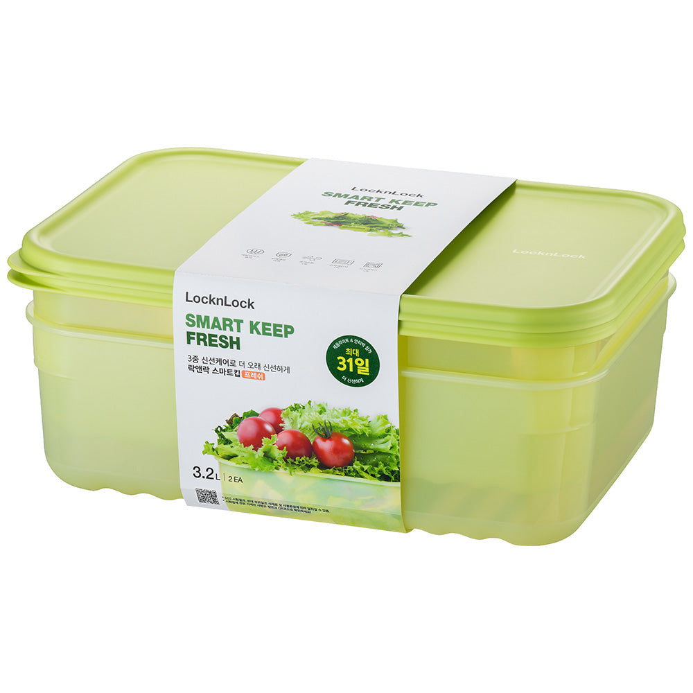 LocknLock FreshBlock Set of 2 Storage Containers, 3.2L