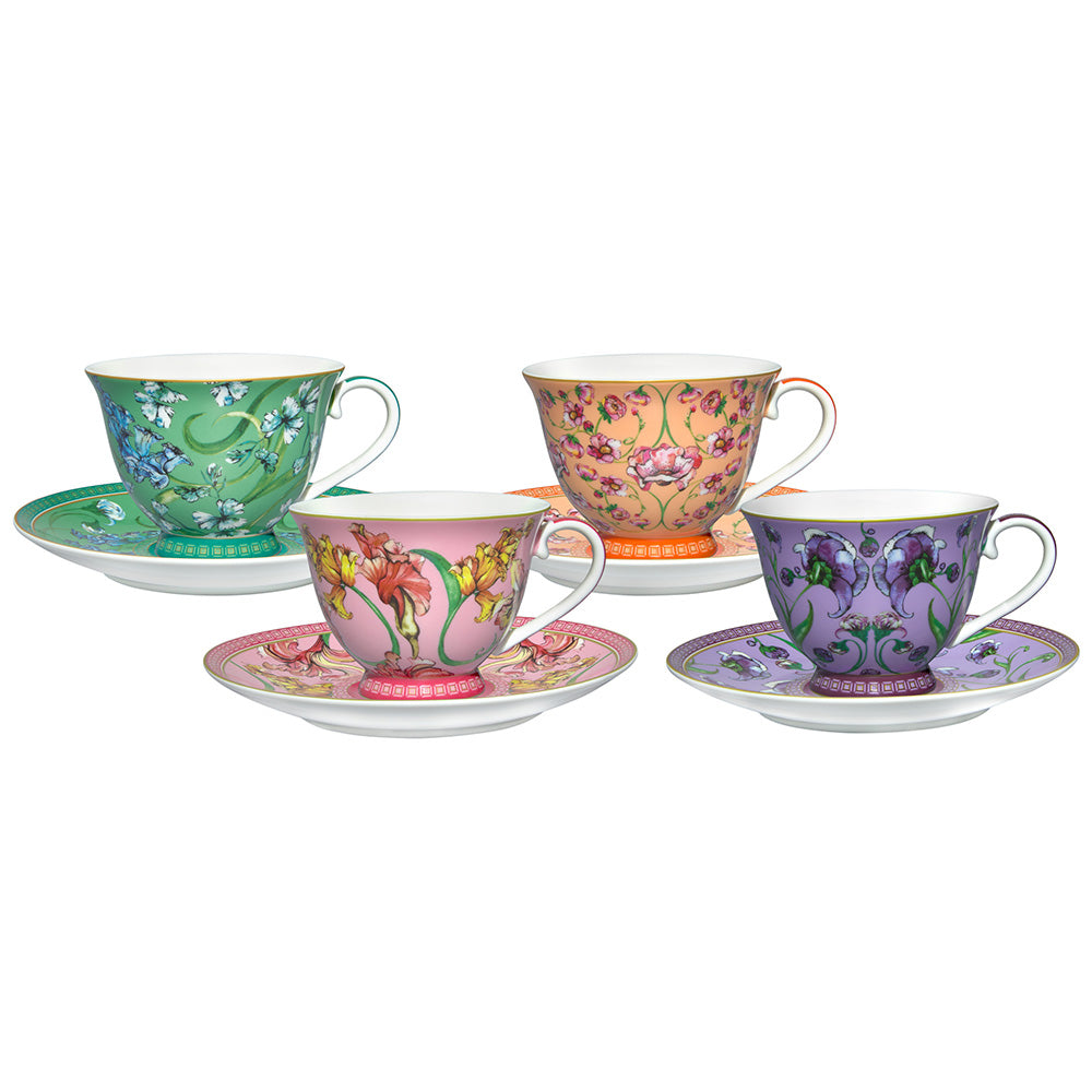 Maxwell & Williams Mystique 230ml Cup & Saucer, Set Of 4