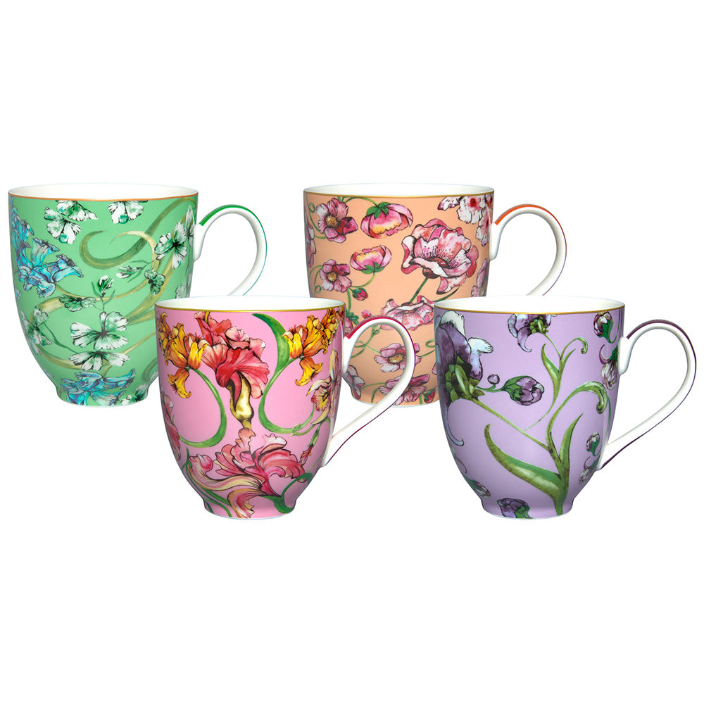 Maxwell & Williams Mystique Coupe Mugs, Set Of 4