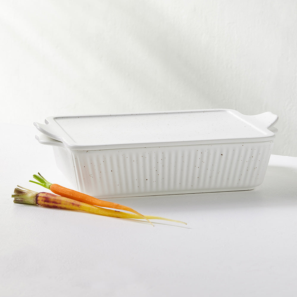 Maxwell & Williams Speckle Rectangular Baker With Tray Lid, 35cm