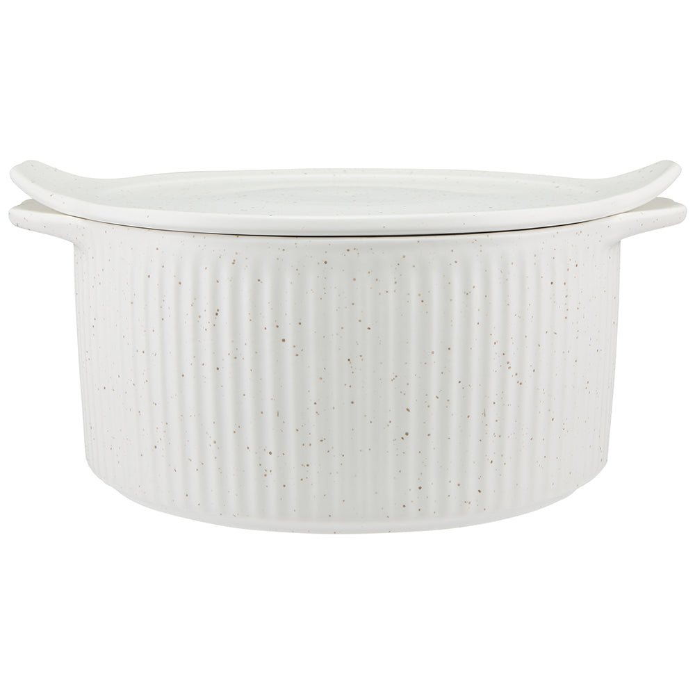 Maxwell & Williams Speckle Round Casserole With Tray Lid, 3L