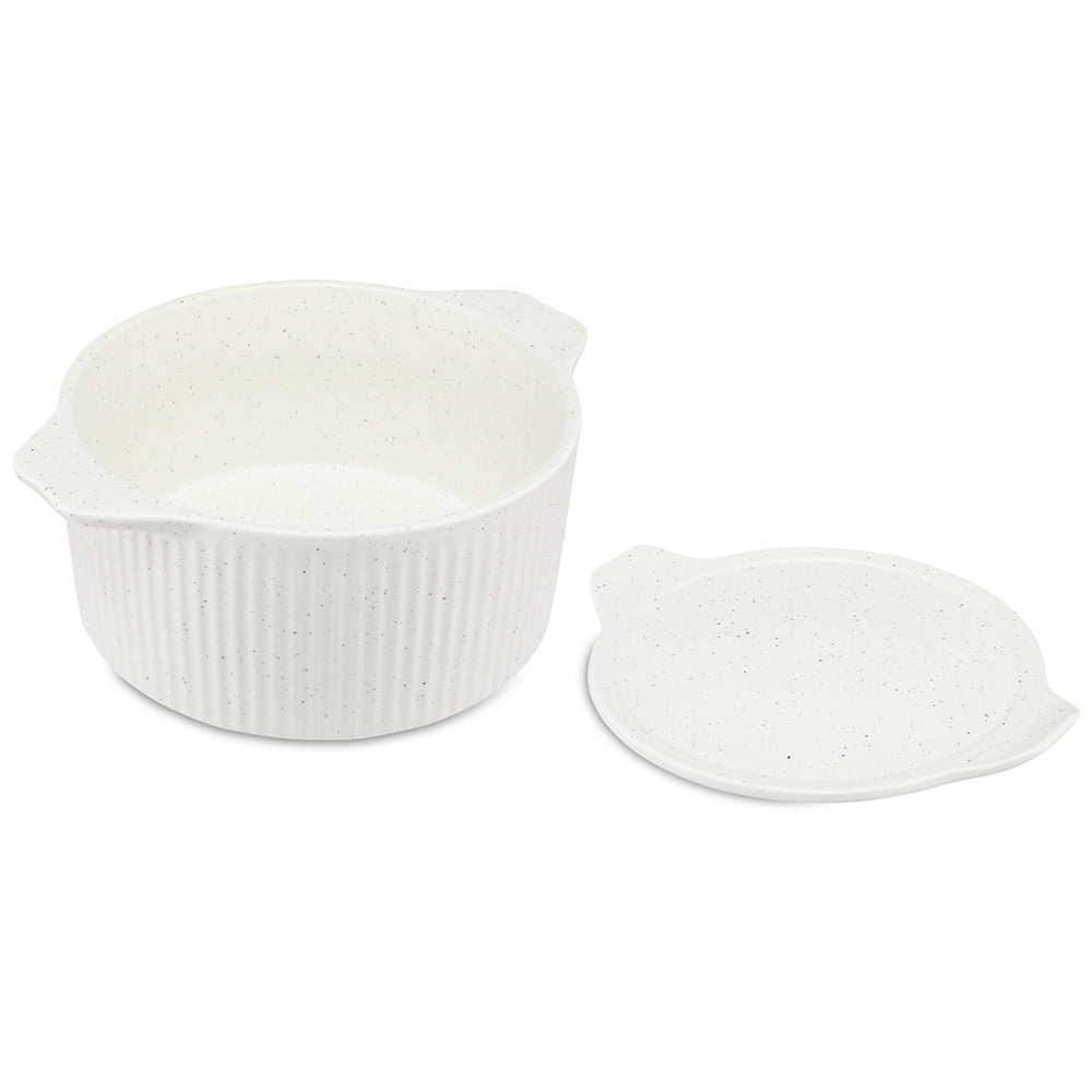 Maxwell & Williams Speckle Round Casserole With Tray Lid, 3L