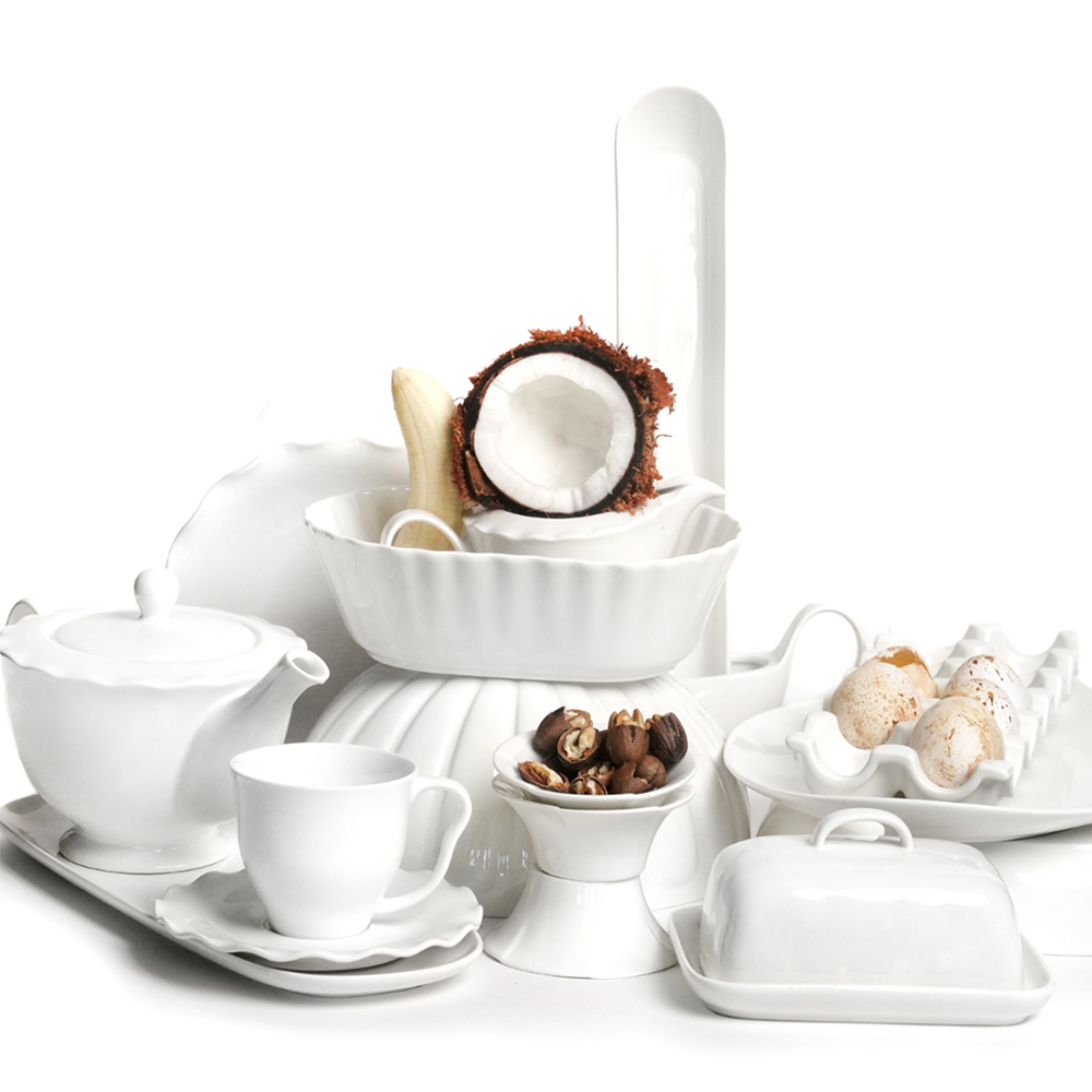 JAN Maison Blanche Cups & Saucers, Set of 2