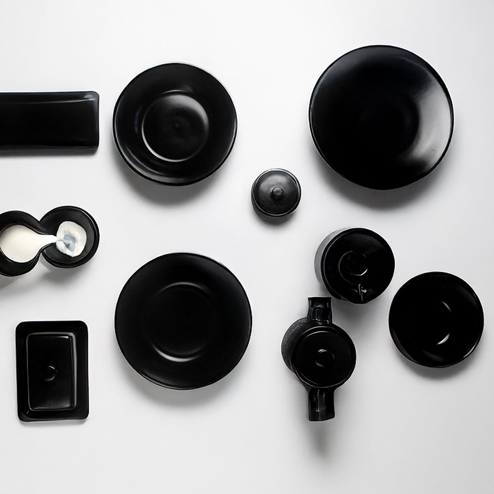 JAN Noir et Noir Cup and Saucer