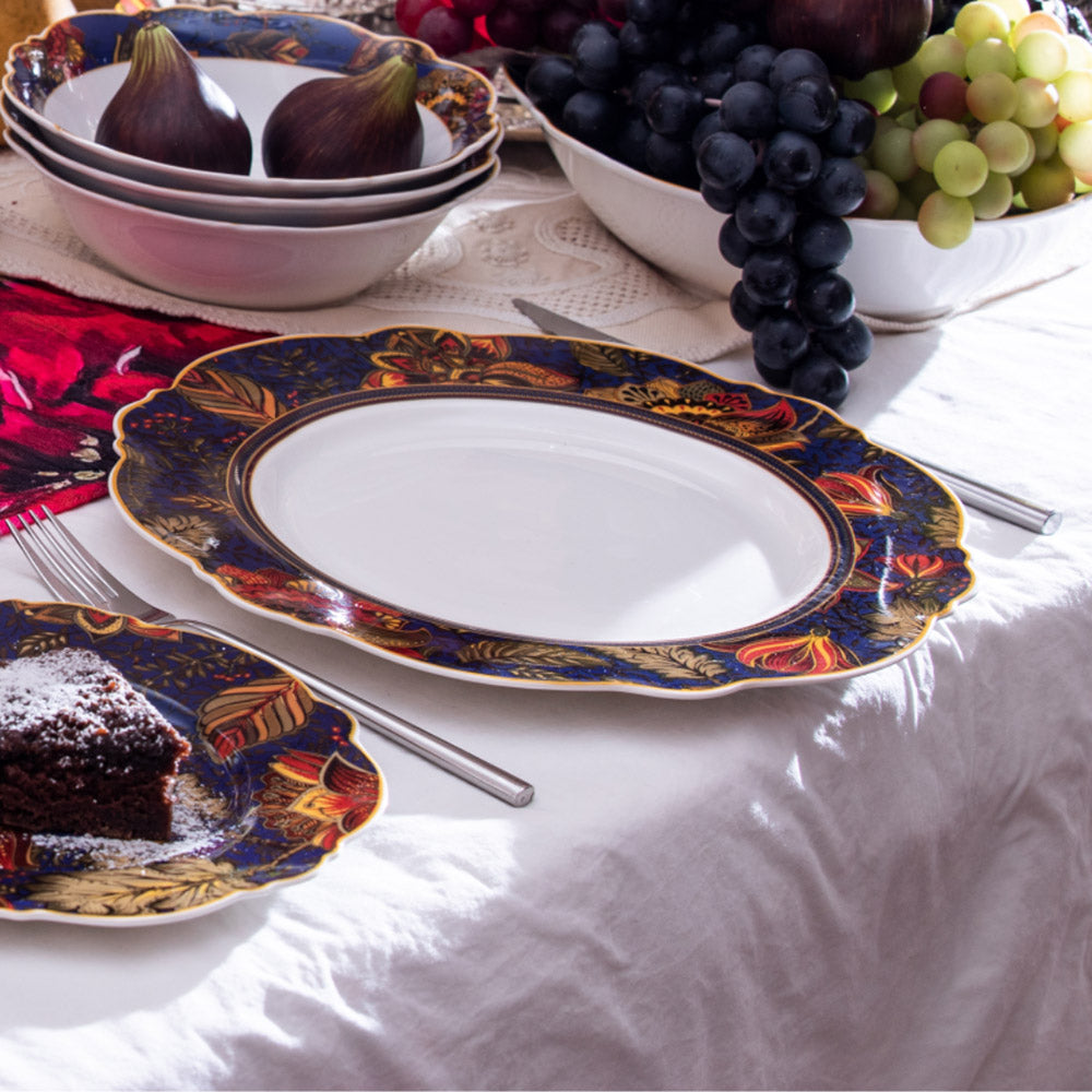 Jenna Clifford Blue Fern Dinner Plate, 28cm