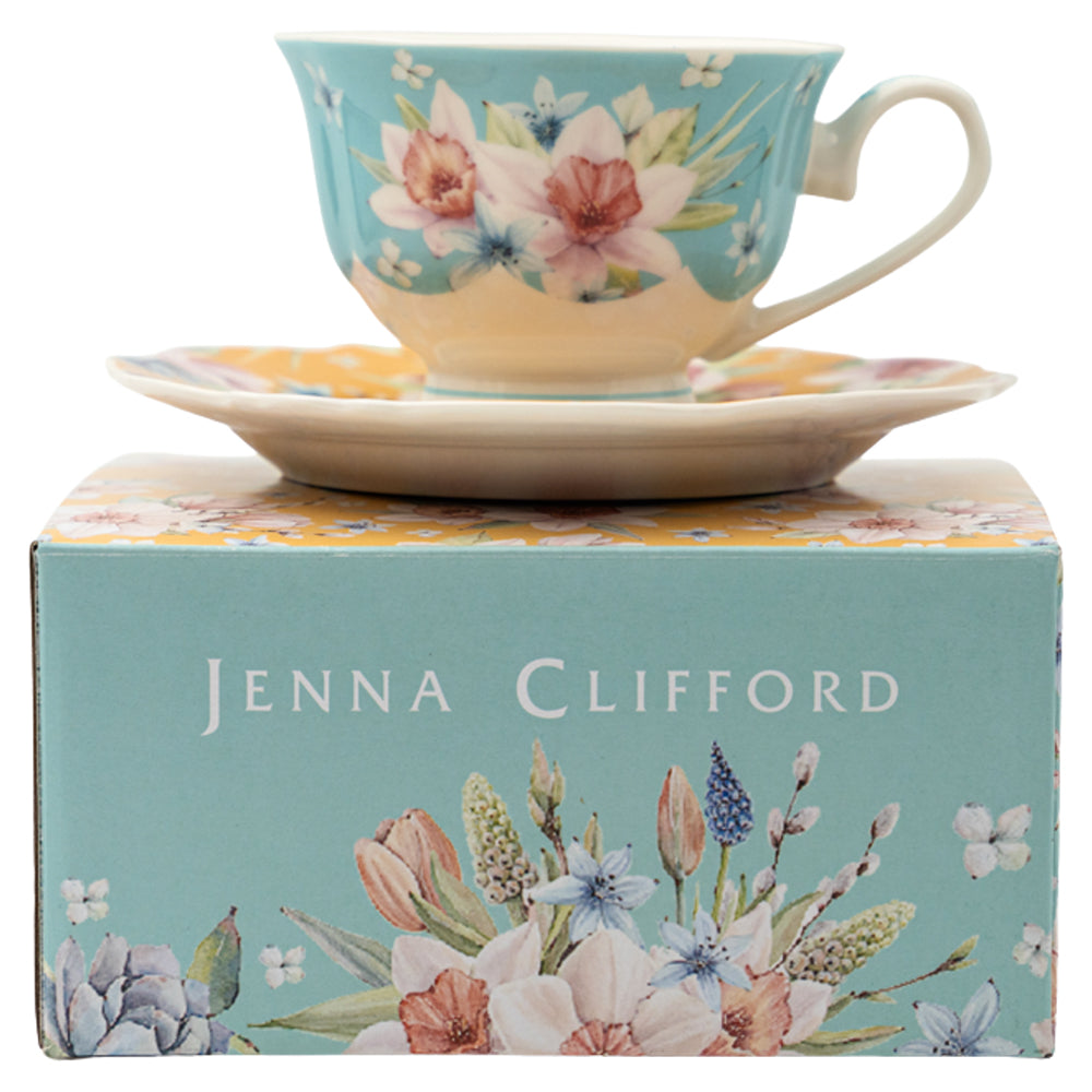 Jenna Clifford Jenna's Garden Cup And Saucer