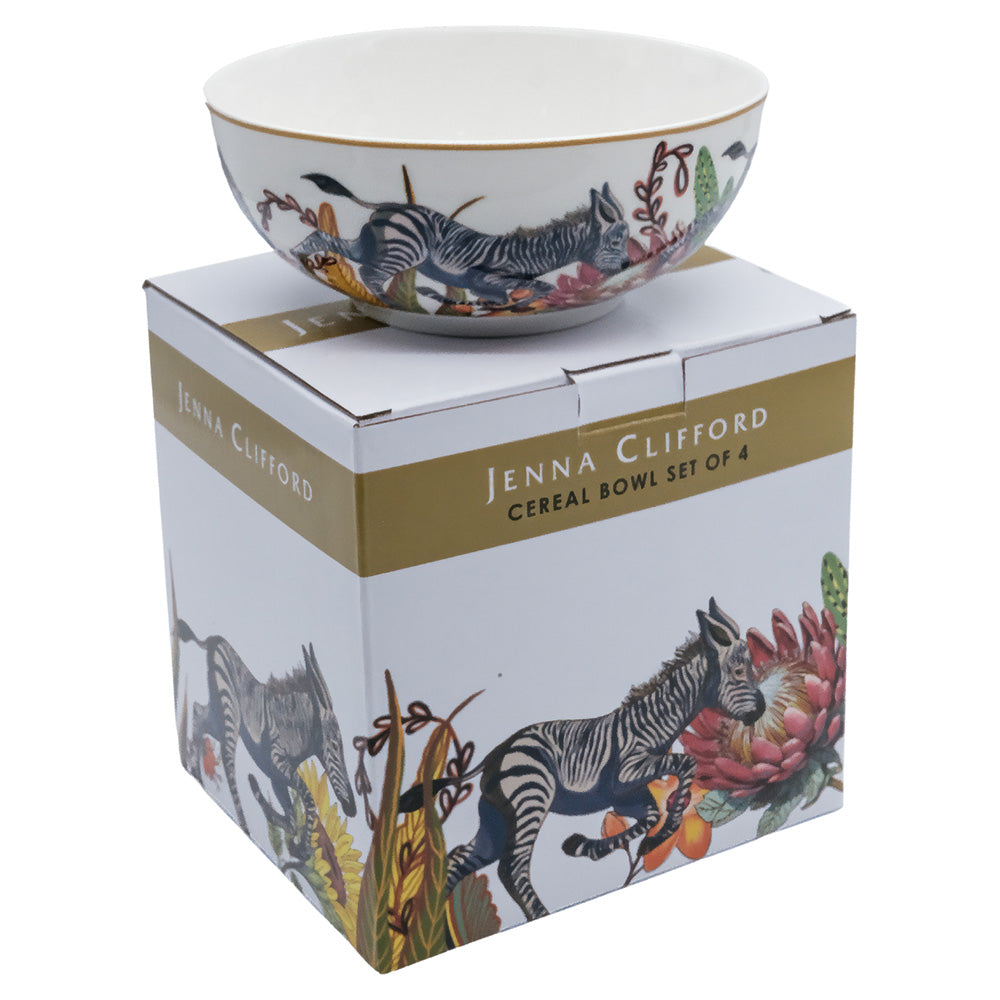 Jenna Clifford Wild Bloom Cereal Bowls, Set of 4