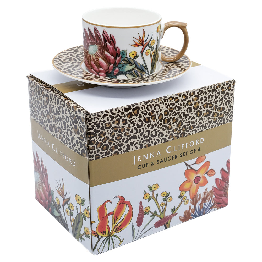 Jenna Clifford Wild Bloom Cups & Saucers, Set of 2