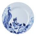 Jenna Clifford Peacock Sapphire Garden Dinner Plates, Set of 4