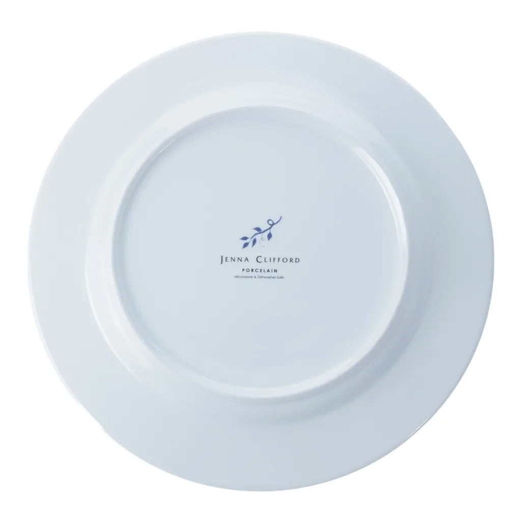 Jenna Clifford Peacock Sapphire Garden Dinner Plates, Set of 4