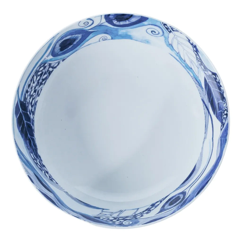 Jenna Clifford Peacock Sapphire Garden Cereal Bowls, Set of 4