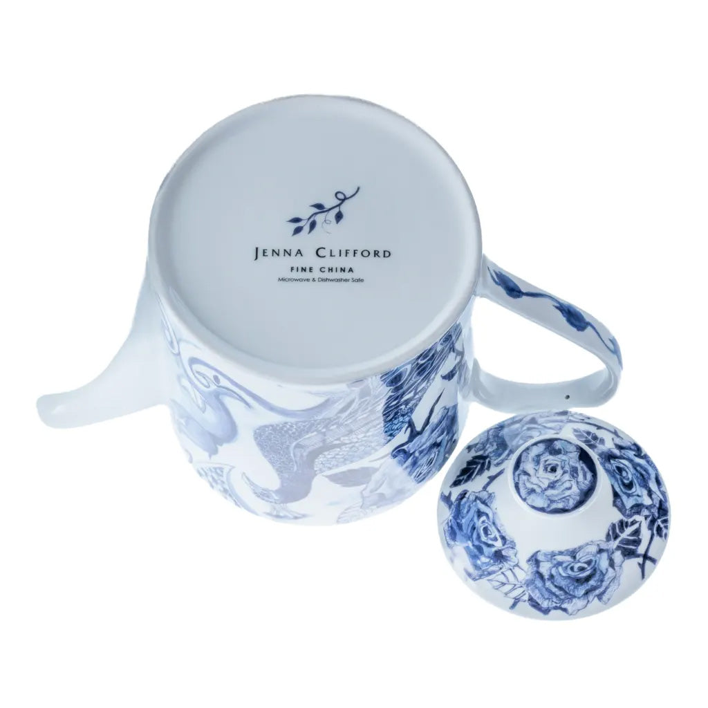 Jenna Clifford Peacock Sapphire Garden Teapot, 1.2L