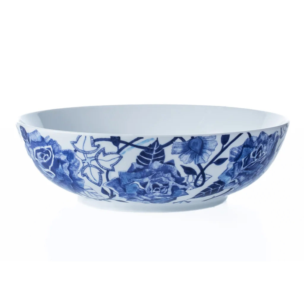 Jenna Clifford Peacock Sapphire Garden Salad Bowl, 22.5cm