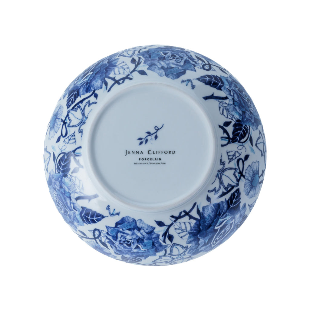 Jenna Clifford Peacock Sapphire Garden Salad Bowl, 22.5cm