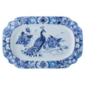 Jenna Clifford Peacock Sapphire Garden Oval Platter, 38.5cm