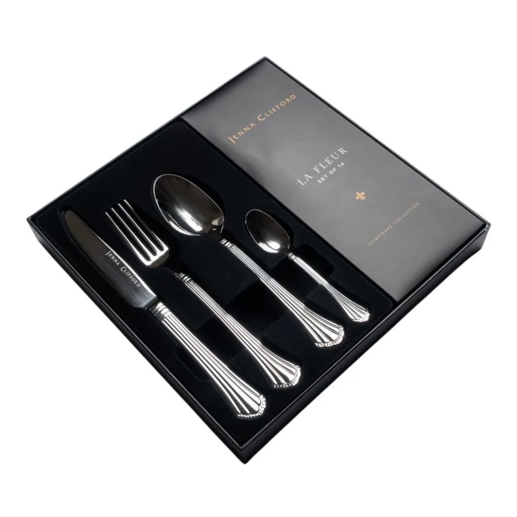 Jenna Clifford La Fleur Cutlery Set, 16pc