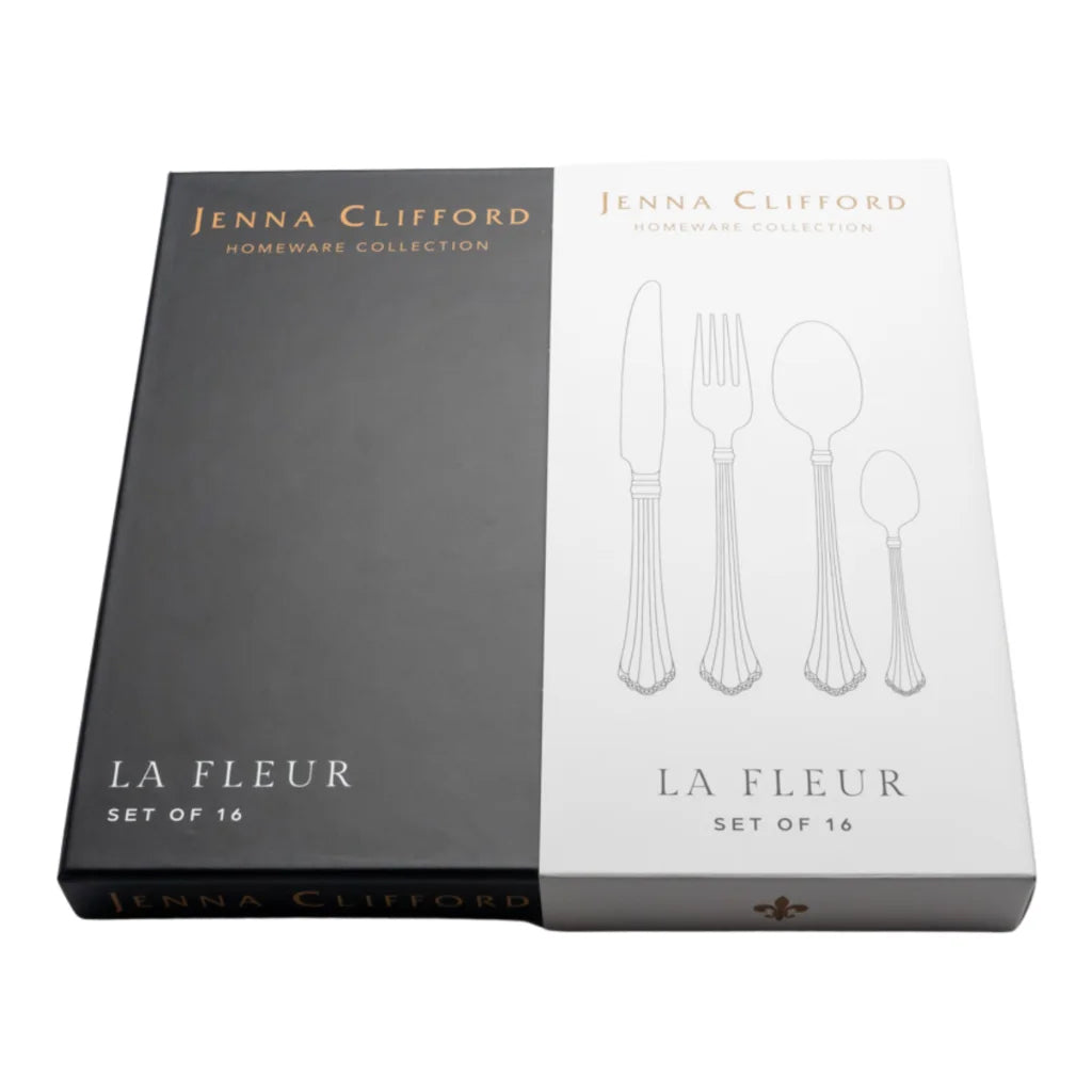 Jenna Clifford La Fleur Cutlery Set, 16pc