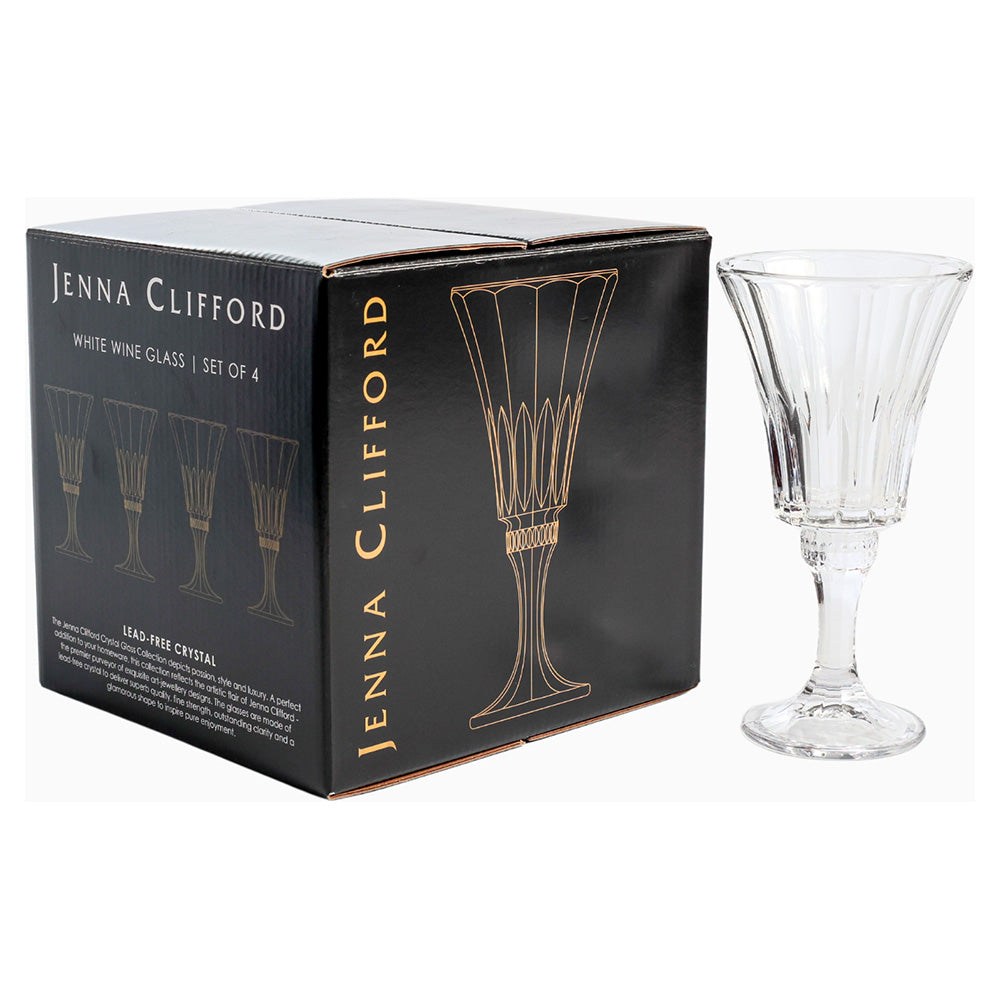 Jenna Clifford Prism White Wine Glasses, Set of 4