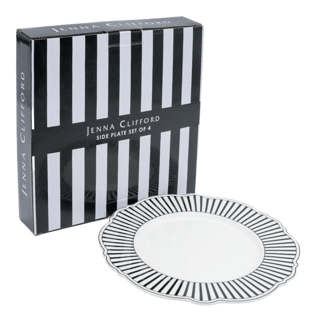 Jenna Clifford Ivory Noir Side Plates, Set of 4