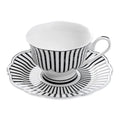 Jenna Clifford Ivory Noir Cups & Saucers, Set of 4