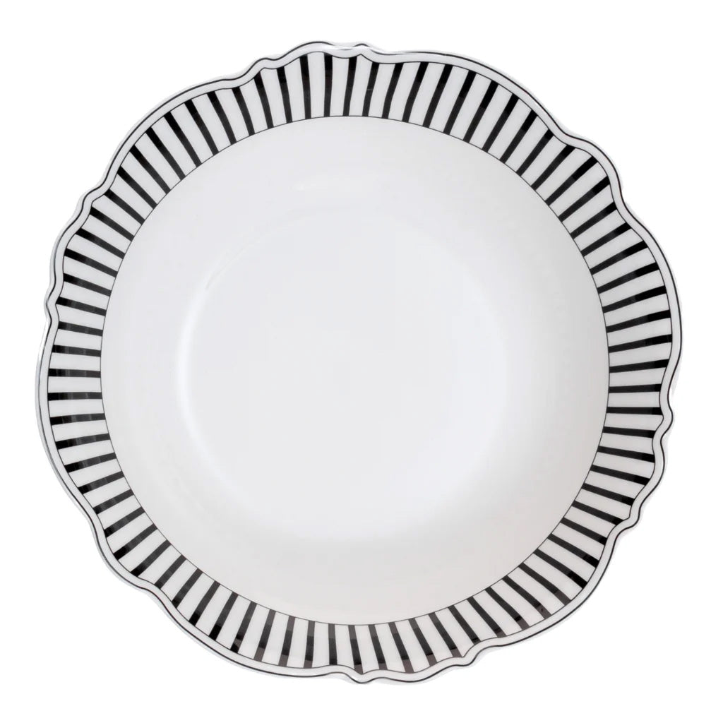 Jenna Clifford Ivory Noir Salad Bowl, 23cm