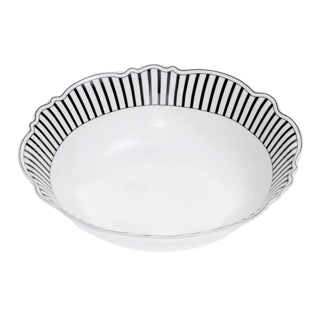 Jenna Clifford Ivory Noir Salad Bowl, 23cm