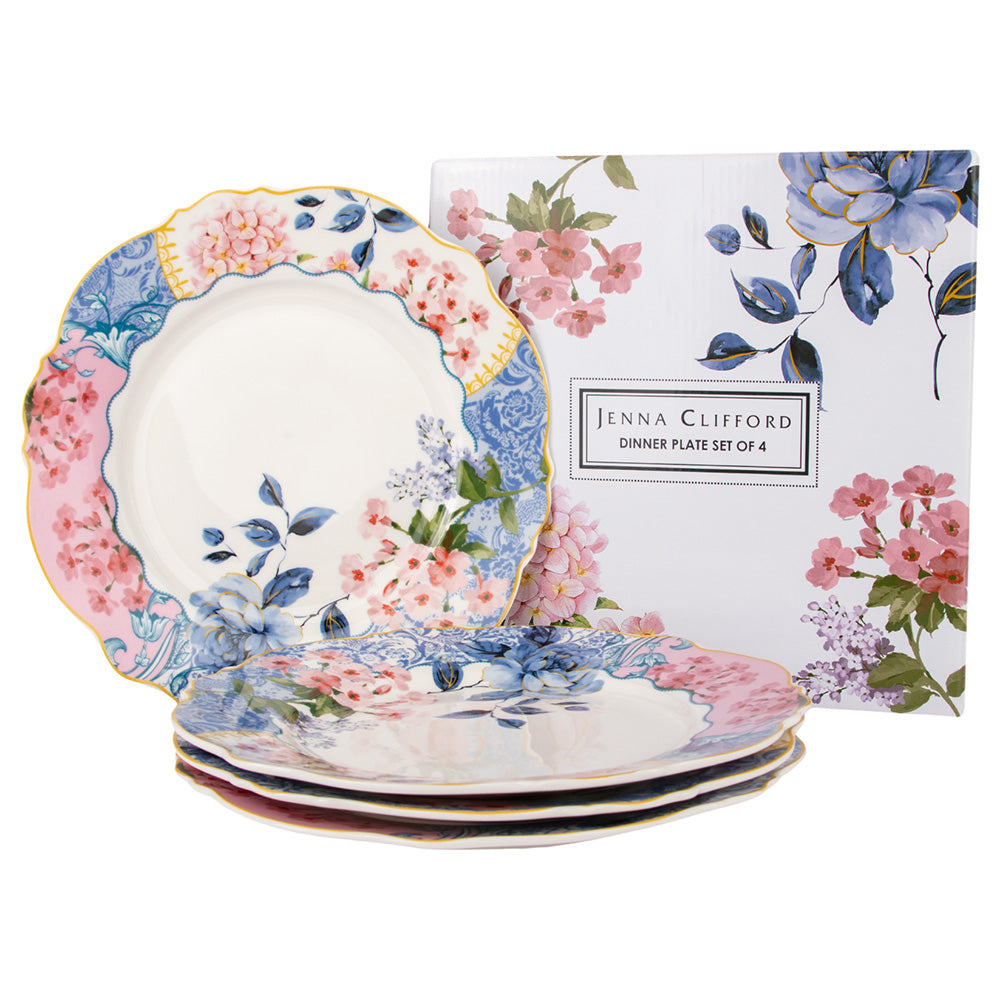 Jenna Clifford Belle Fleur Dinner Plates, Set of 4