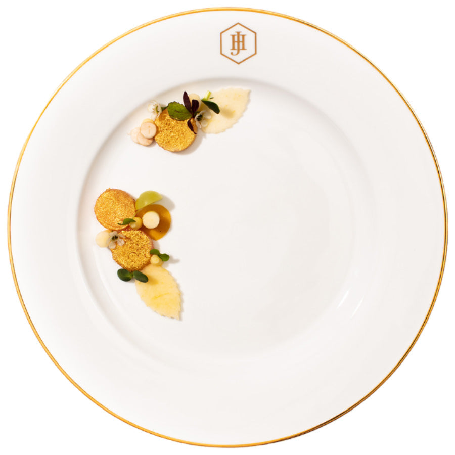 JAN Gold Rimmed Side Plate, 22cm