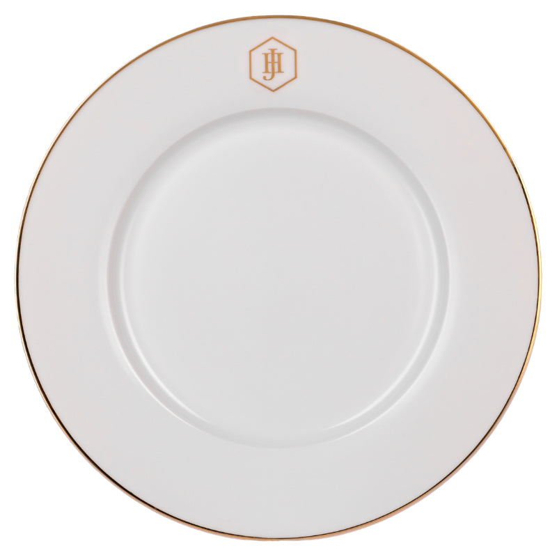 JAN Gold Rimmed Dinner Plate, 27cm