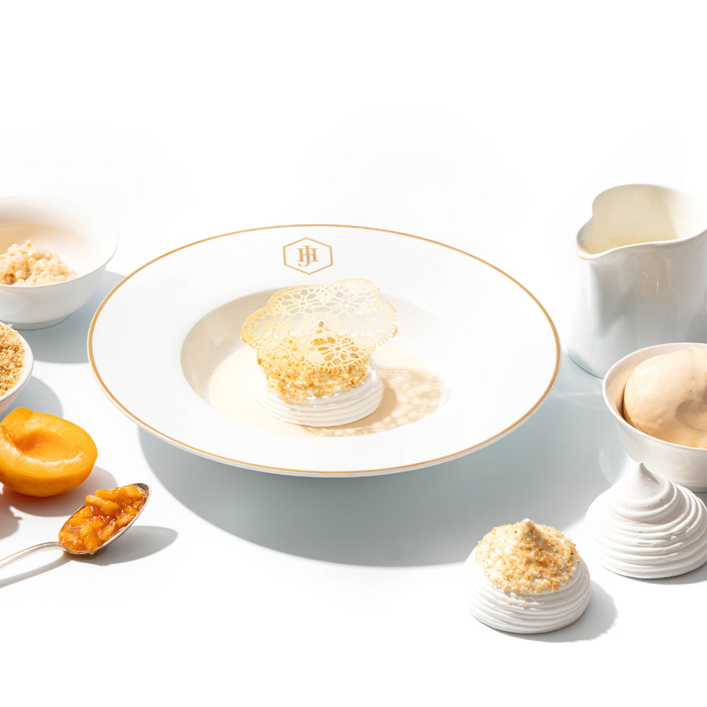 JAN Gold Rimmed Pasta Bowl, 23cm