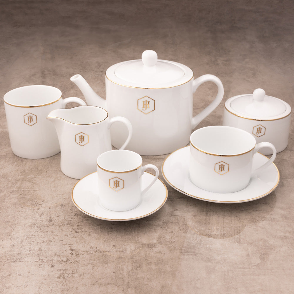JAN Gold Rimmed Teapot, 1.2L